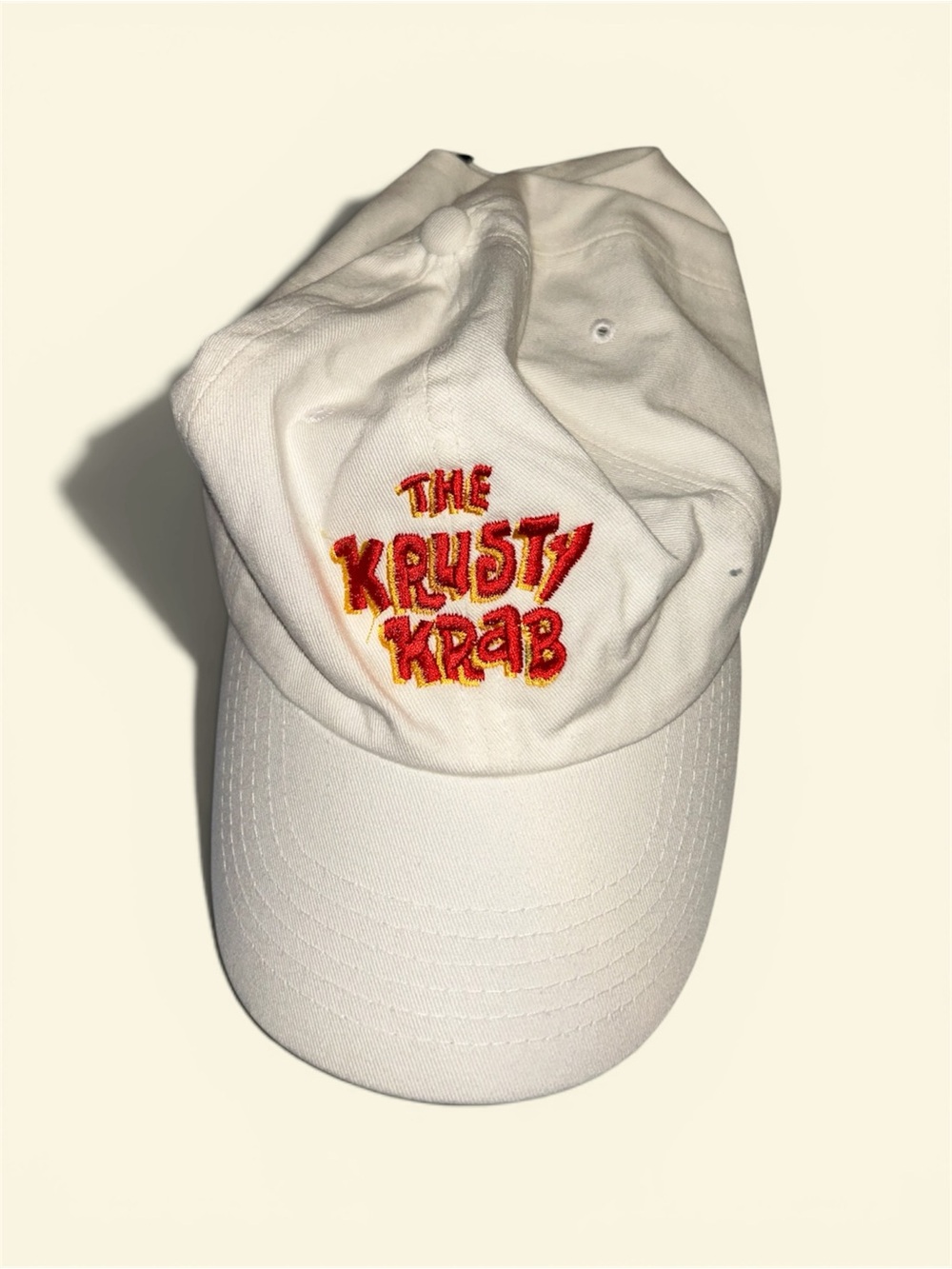 The Krusty Krab White Embroidered Unisex Cap